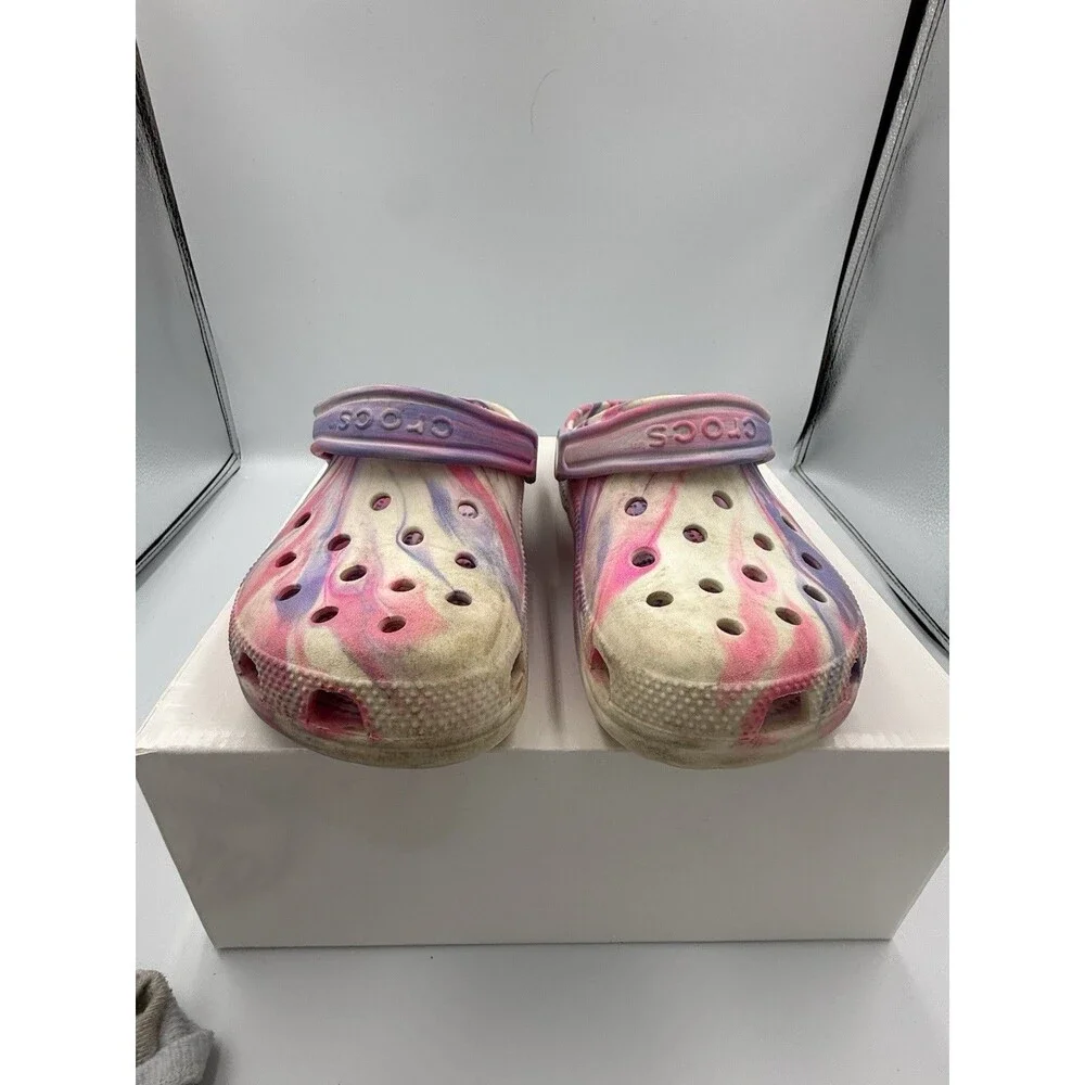 Crocs Kids Classic Clogs Kids Size 1 – Swirl Multicolor